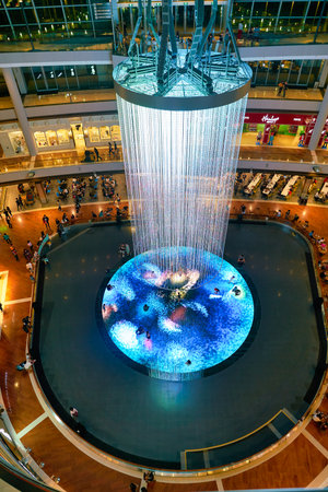 SINGAPORE - CIRCA APRIL, 2019: view of Digital Light Canvas in Singapore. The Digital Light Canvas...