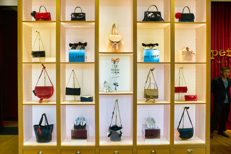 SINGAPORE - CIRCA APRIL, 2019: goods on display at Repetto store in The Shoppes at Marina Bay Sands.のeditorial素材