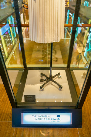 SINGAPORE - CIRCA APRIL, 2019: clothing on display at the Shoppes at Marina Bay Sands.