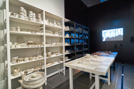 HONG KONG, CHINA - CIRCA JANUARY, 2019: inside Hong Kong Heritage Museum.のeditorial素材