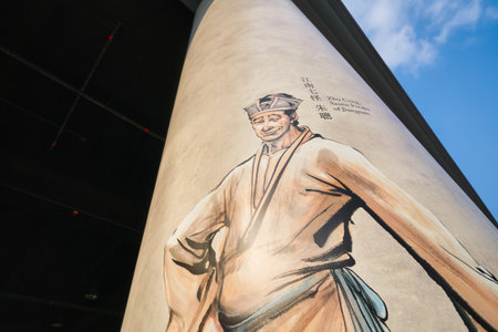 HONG KONG - JANUARY 23, 2019: character from Jin Yong's Wuxia novels seen at Hong Kong Heritage Museum.のeditorial素材