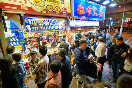 HONG KONG, CHINA - CIRCA JANUARY, 2019: street food in Hong Kong.のeditorial素材