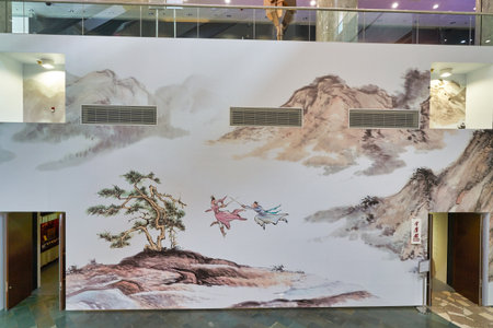 HONG KONG - JANUARY 23, 2019: interior shot of Hong Kong Heritage Museum.のeditorial素材
