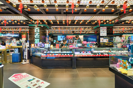 HONG KONG, CHINA - CIRCA JANUARY, 2019: interior shot of a store in Hong Kong.のeditorial素材