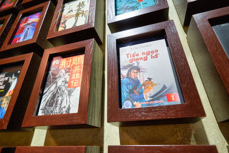 HONG KONG - JANUARY 23, 2019: Dr Louis Cha (Jin Yong) Gallery at Hong Kong Heritage Museum.のeditorial素材