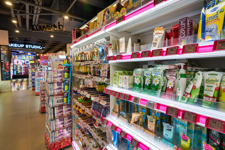 HONG KONG, CHINA - CIRCA JANUARY, 2019: interior shot of a store in Hong Kong.