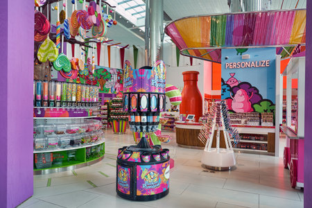 DUBAI, UAE - CIRCA JANUARY 2019: interior shot of Candylicious store in Dubai International Airport.のeditorial素材