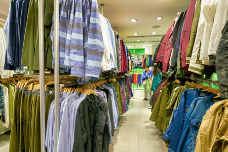HONG KONG - JANUARY 22, 2019: interior shot of Bossini shop. Bossini International Holdings Limited...