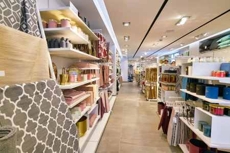 HONG KONG, CHINA - CIRCA JANUARY, 2019: interior shot of H&M store in Hong Kong.のeditorial素材