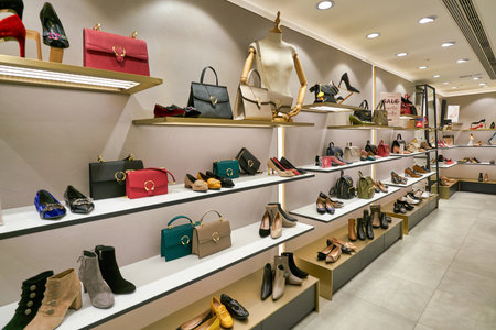 HONG KONG, CHINA - JANUARY 23, 2019: interior shot of le saunda store at New Town Plaza shopping mall in Sha Tin.のeditorial素材