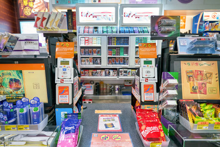 HONG KONG, CHINA - CIRCA JANUARY, 2019: interior shot of a 7-Eleven store in Hong Kong