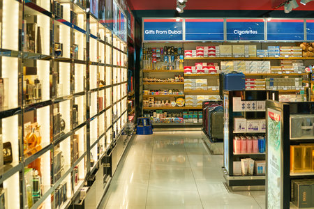 DUBAI, UAE - CIRCA JANUARY 2019: interior shot of Dubai International Airport.のeditorial素材