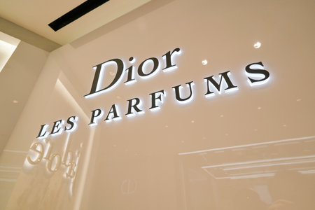 HONG KONG, CHINA - CIRCA JANUARY, 2019: Dior sign seen in New Town Plaza shopping mall.のeditorial素材