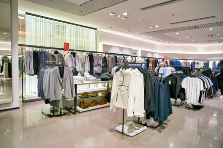 HONG KONG, CHINA - CIRCA JANUARY, 2019: interior shot of Zara store in Elements shopping mall