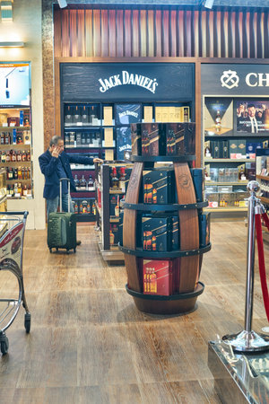 DUBAI, UAE - CIRCA JANUARY 2019: interior shot of Dubai International Airport.のeditorial素材