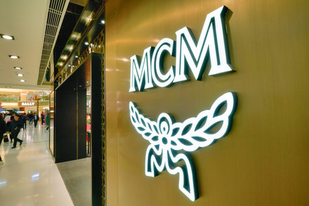 HONG KONG, CHINA - CIRCA JANUARY, 2019: close up shot of MCM sign seen in New Town Plaza shopping...