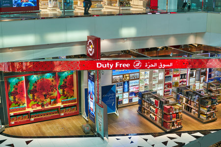 DUBAI, UAE - CIRCA JANUARY 2019: interior shot of Dubai International Airport.のeditorial素材