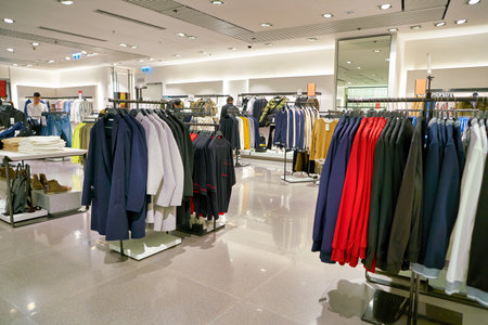 HONG KONG, CHINA - CIRCA JANUARY, 2019: interior shot of Zara store in Elements shopping mall