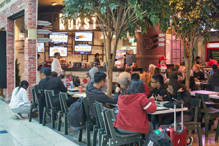 DUBAI, UAE - CIRCA JANUARY 2019: the Daily DXB urban street food at Dubai International Airport.