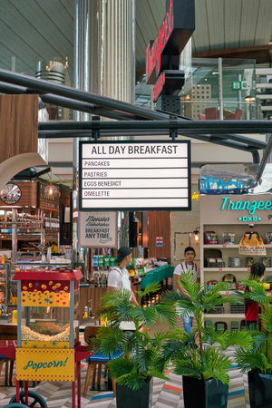 DUBAI, UAE - CIRCA JANUARY 2019: Tranzeet DXB in Dubai International Airport.のeditorial素材