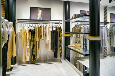 HONG KONG, CHINA - CIRCA JANUARY, 2019: interior shot of Marie France Van Damme store in Elements shopping mallのeditorial素材