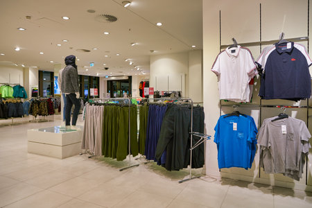 BERLIN, GERMANY - CIRCA SEPTEMBER, 2019: interior shot of C&A store in Berlin.