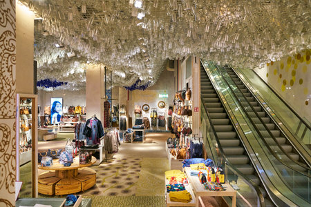 BERLIN, GERMANY - CIRCA SEPTEMBER, 2019: interior shot of Desigual store in Berlin.