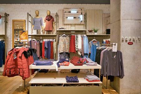 BERLIN, GERMANY - CIRCA SEPTEMBER, 2019: interior shot of Esprit store in Berlin.のeditorial素材