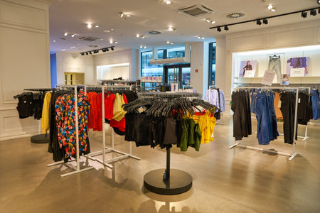 BERLIN, GERMANY - CIRCA SEPTEMBER, 2019: interior shot of Gina Tricot store in Berlin.