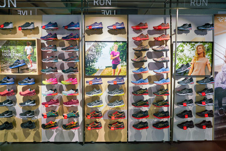 BERLIN, GERMANY - CIRCA SEPTEMBER, 2019: interior shot of Runners Point store in Berlinのeditorial素材