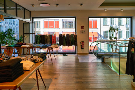 BERLIN, GERMANY - CIRCA SEPTEMBER, 2019: interior shot of Esprit store in Berlin.
