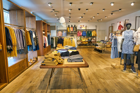 BERLIN, GERMANY - CIRCA SEPTEMBER, 2019: interior shot of Esprit store in Berlin.