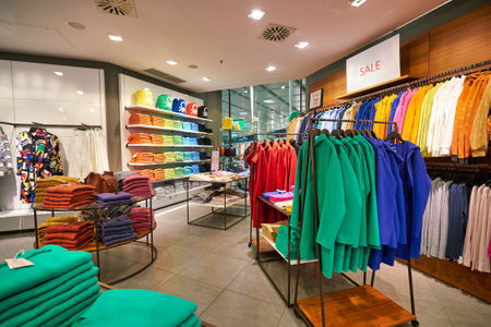 MUNICH, GERMANY - CIRCA JANUARY, 2020: interior shot of United Colors of Benetton store in Munich...