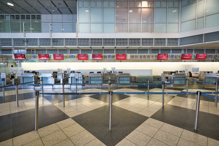 MUNICH, GERMANY - CIRCA JANUARY, 2020: check-in area at Terminal 1, Munich Airport.