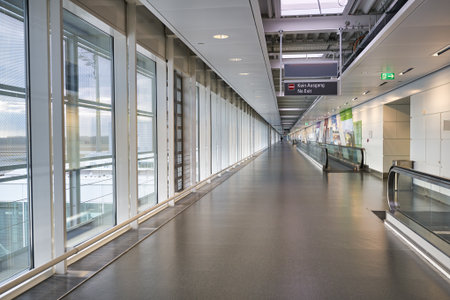 MUNICH, GERMANY - CIRCA JANUARY, 2020: interior shot of Munich Airport.のeditorial素材