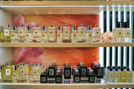 BERLIN, GERMANY - CIRCA SEPTEMBER, 2019: Jo Malone products on display at Galeries Lafayette in...