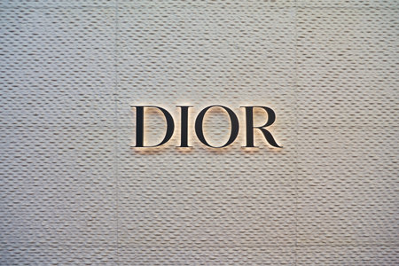 BERLIN, GERMANY - CIRCA SEPTEMBER, 2019: Dior sign as seen at the Kaufhaus des Westens (KaDeWe) department store in Berlin.のeditorial素材