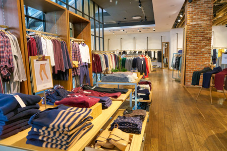 BERLIN, GERMANY - CIRCA SEPTEMBER, 2019: interior shot of Esprit store in Berlin.のeditorial素材