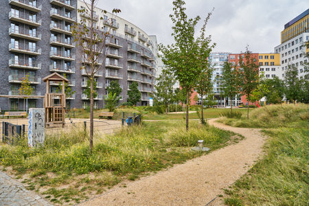 BERLIN, GERMANY - CIRCA SEPTEMBER, 2019: street level view of Berlin in the daytime.のeditorial素材