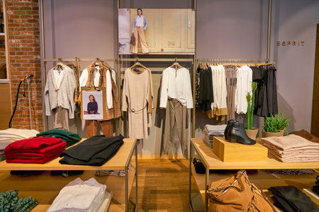 BERLIN, GERMANY - CIRCA SEPTEMBER, 2019: interior shot of Esprit store in Berlin.