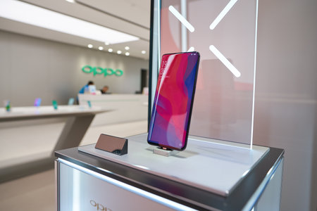 SHENZHEN, CHINA - CIRCA APRIL, 2019: interior shot of China International Consumer Electronics...