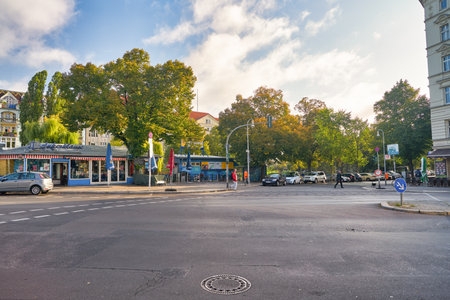 BERLIN, GERMANY - CIRCA SEPTEMBER, 2019: Berlin urban landscape in the daytime.のeditorial素材