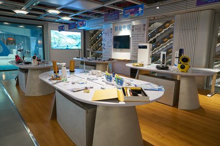 SHENZHEN, CHINA - CIRCA APRIL, 2019: interior shot of China International Consumer Electronics...