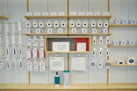 SHENZHEN, CHINA - CIRCA APRIL, 2019: Huawei products on display as seen in China International...