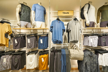 KUALA LUMPUR, MALAYSIA - CIRCA JANUARY, 2020: interior shot of Lululemon store at Suria KLCC...