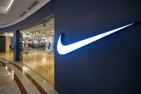 KUALA LUMPUR, MALAYSIA - CIRCA JANUARY, 2020: Nike storefront in Suria KLCC shopping mall in Kuala Lumpur.のeditorial素材