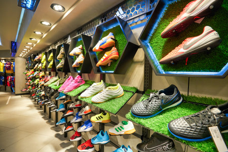 KUALA LUMPUR, MALAYSIA - CIRCA JANUARY, 2020: interior shot of Football Republic store in Suria KLCC shopping mall in Kuala Lumpur.のeditorial素材