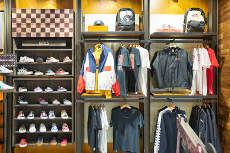 KUALA LUMPUR, MALAYSIA - CIRCA JANUARY, 2020: interior shot of Vans store in Suria KLCC shopping mall in Kuala Lumpur.のeditorial素材