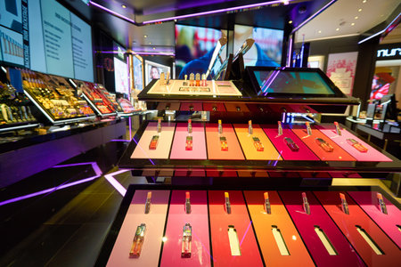 KUALA LUMPUR, MALAYSIA - CIRCA JANUARY, 2020: interior shot of Dior store at Suria KLCC shopping mall in Kuala Lumpur.のeditorial素材