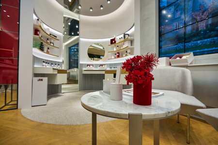 KUALA LUMPUR, MALAYSIA - CIRCA JANUARY, 2020: interior shot of Dior store in Suria KLCC shopping mall in Kuala Lumpur.のeditorial素材